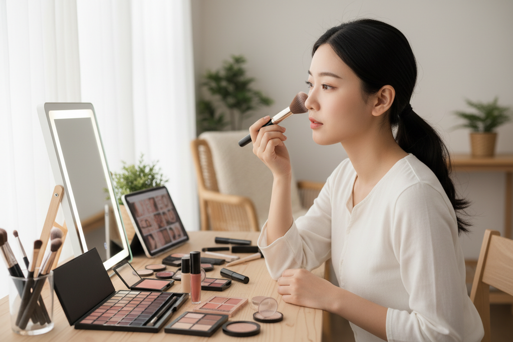 新手化妝Beginner makeup application
