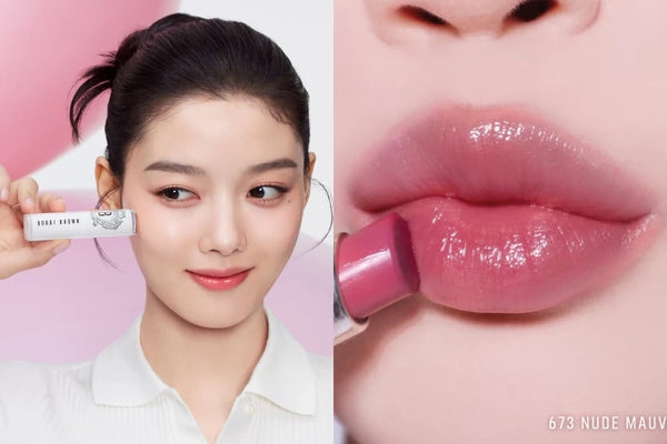 BOBBI BROWN晶鑽漾色盈潤唇膏Nude Mauve色號，高保濕釉光路線提亮膚色效果，圖片來自TVBS