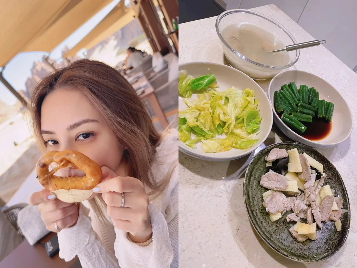 阿嬌鍾欣潼公開211飲食法瘦身餐單，展示蔬菜與蛋白質比例健康減肥食譜，助穩定控磅去水腫。