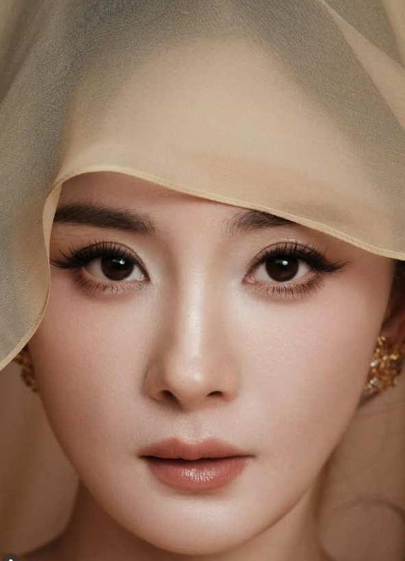 楊冪展示白皙透亮肌膚與精緻妝容，分享女明星創意美白護膚心得。