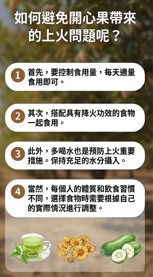 避免開心果帶來上火問題如何做