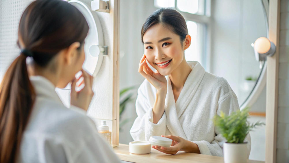理性變美自信亞洲女生自然護膚輕醫美態度 Confident Asian woman embracing natural beauty and rational approach to aesthetic treatments
