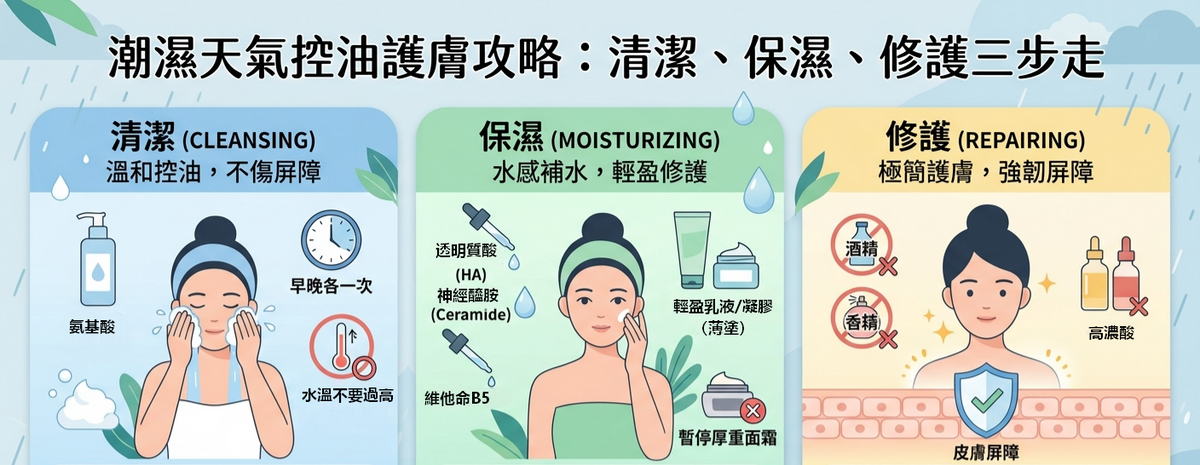 控油護膚步驟清潔保濕修護 oil control skincare routine cleansing moisturizing