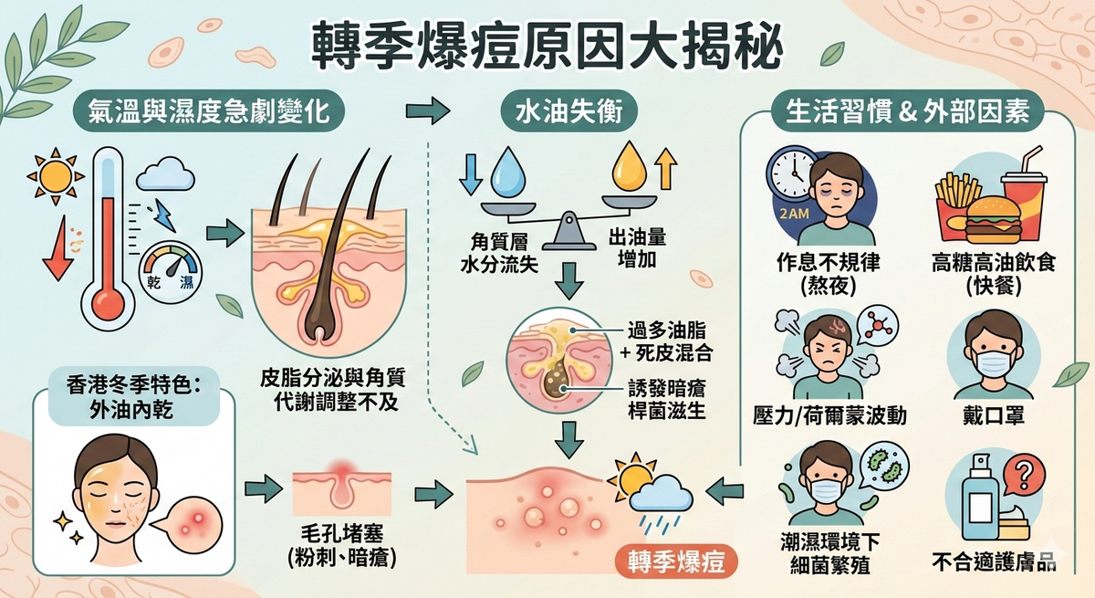 講述轉季爆痘4大原因