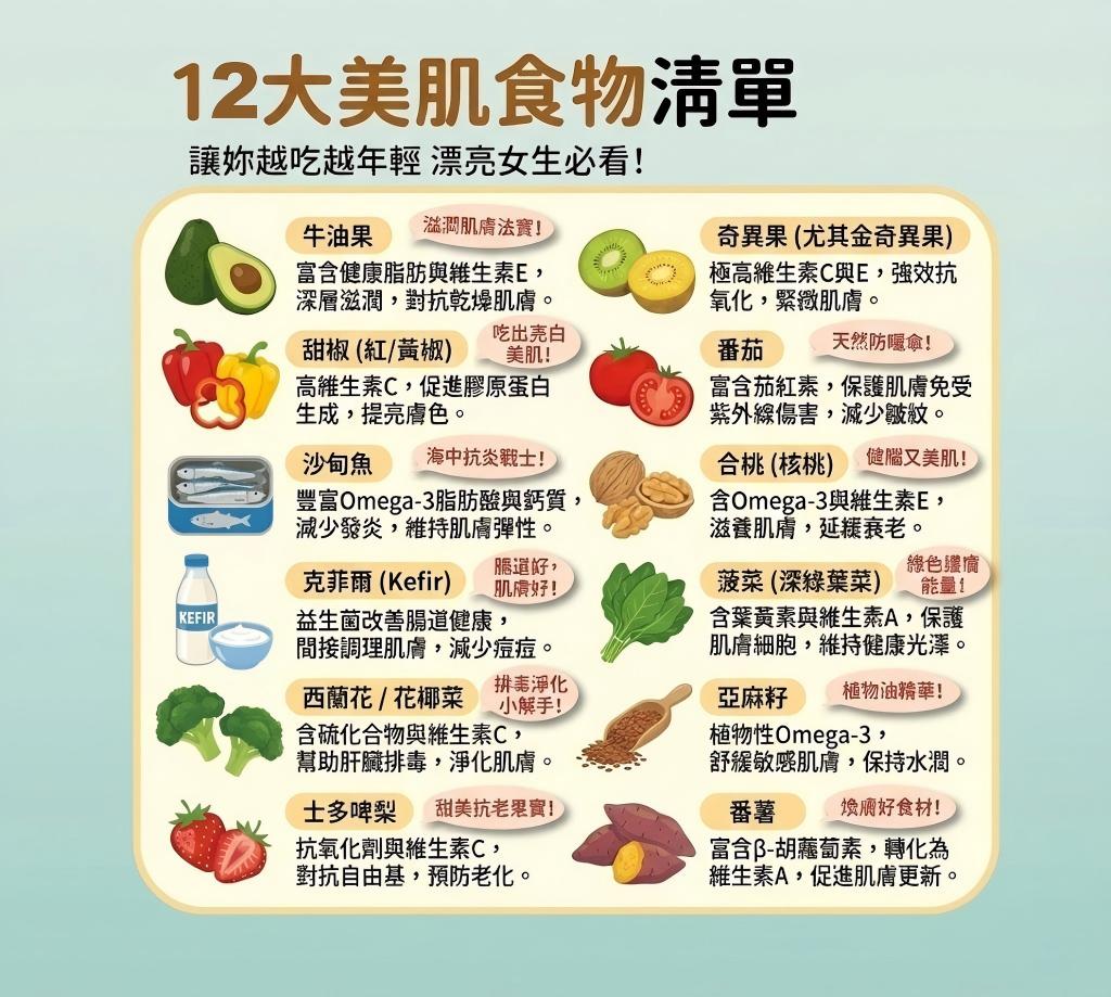 12大美肌食物清單