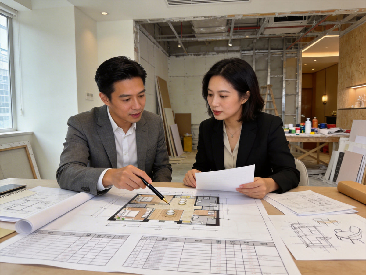 香港美容院裝修前與室內設計師討論美容中心平面圖與預算規劃